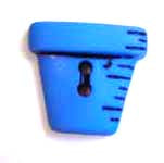 Flowerpot button blue 2cm