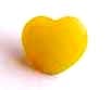 Heart Button 3D SunnyYellow 1.5cm shank back