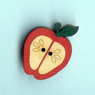 Red Apple Button 2.3cm high (wooden handpainted)