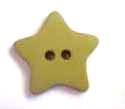 Star button pale lemon 2cm (matte finish)
