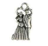 Metal Bride & Groom charm