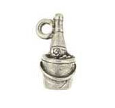 Champagne Bottle in Bucket Charm