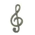 Metal treble clef charm
