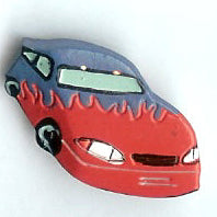 Metal Racing Car button (metal) 2.6cm long