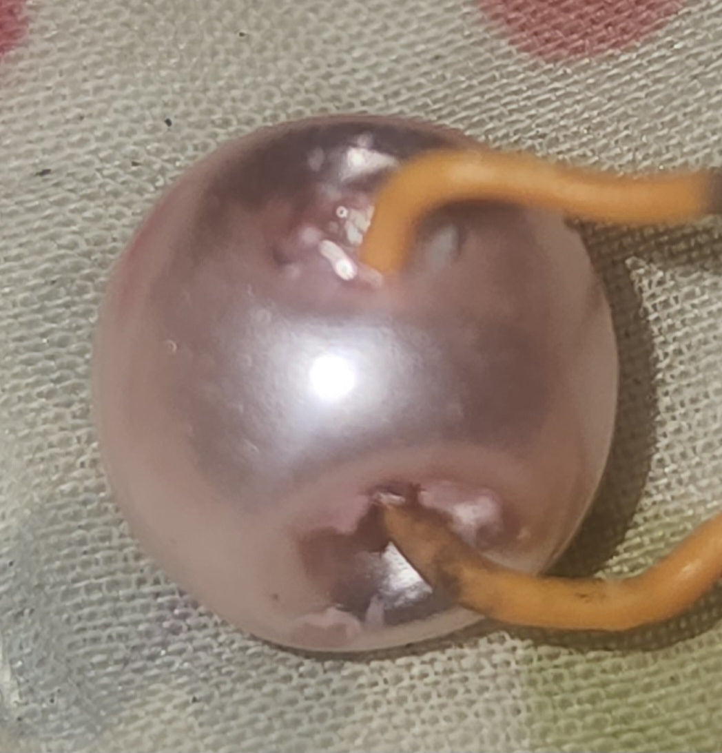 10mm pearl button (2 hole) pale baby pink