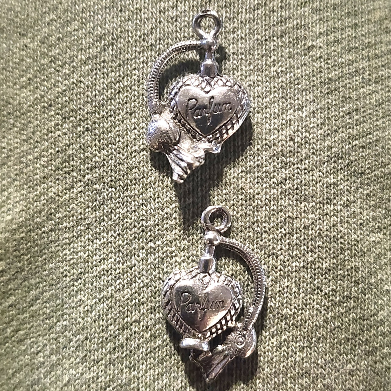 Metal perfume bottle charm