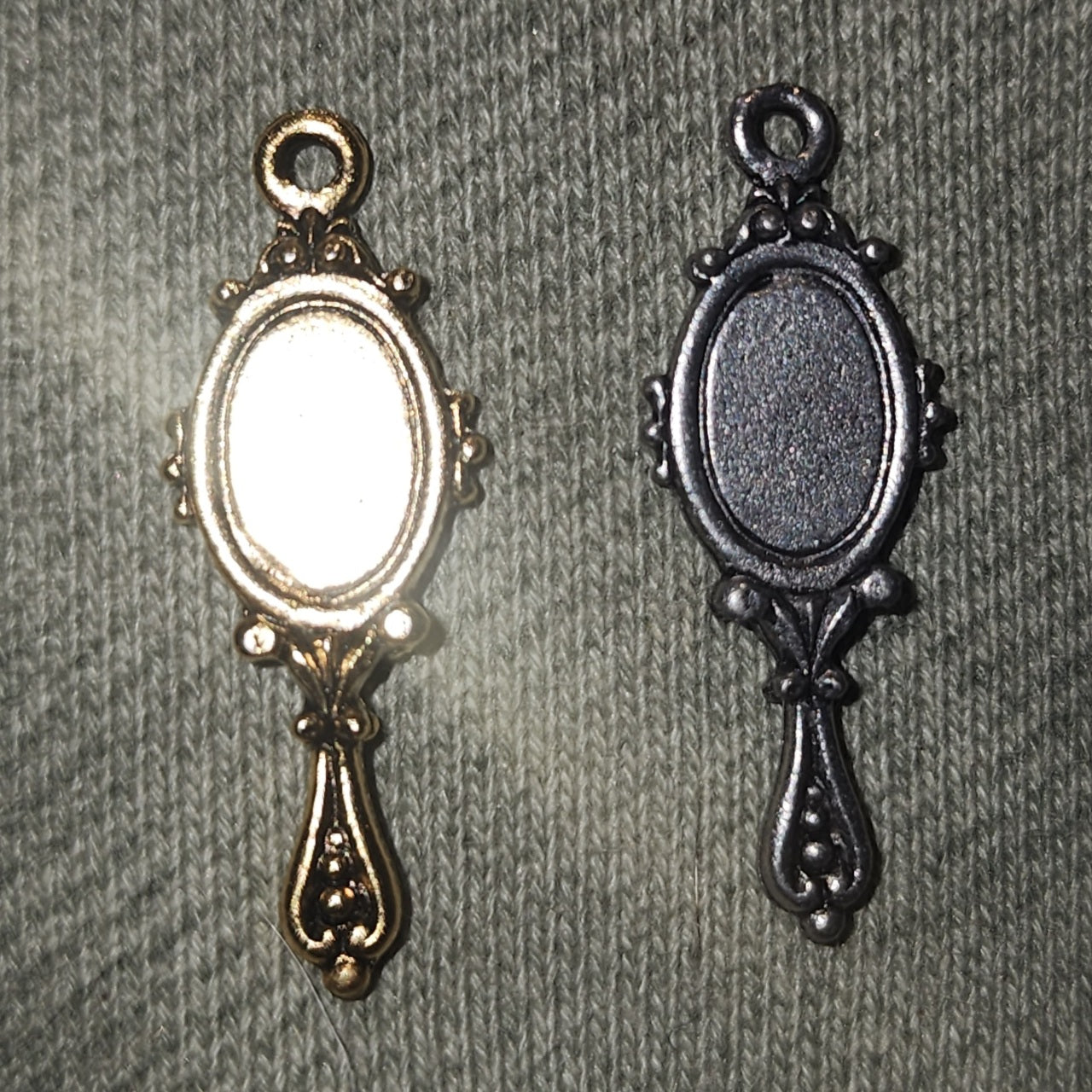 Metal ornate mirror charm