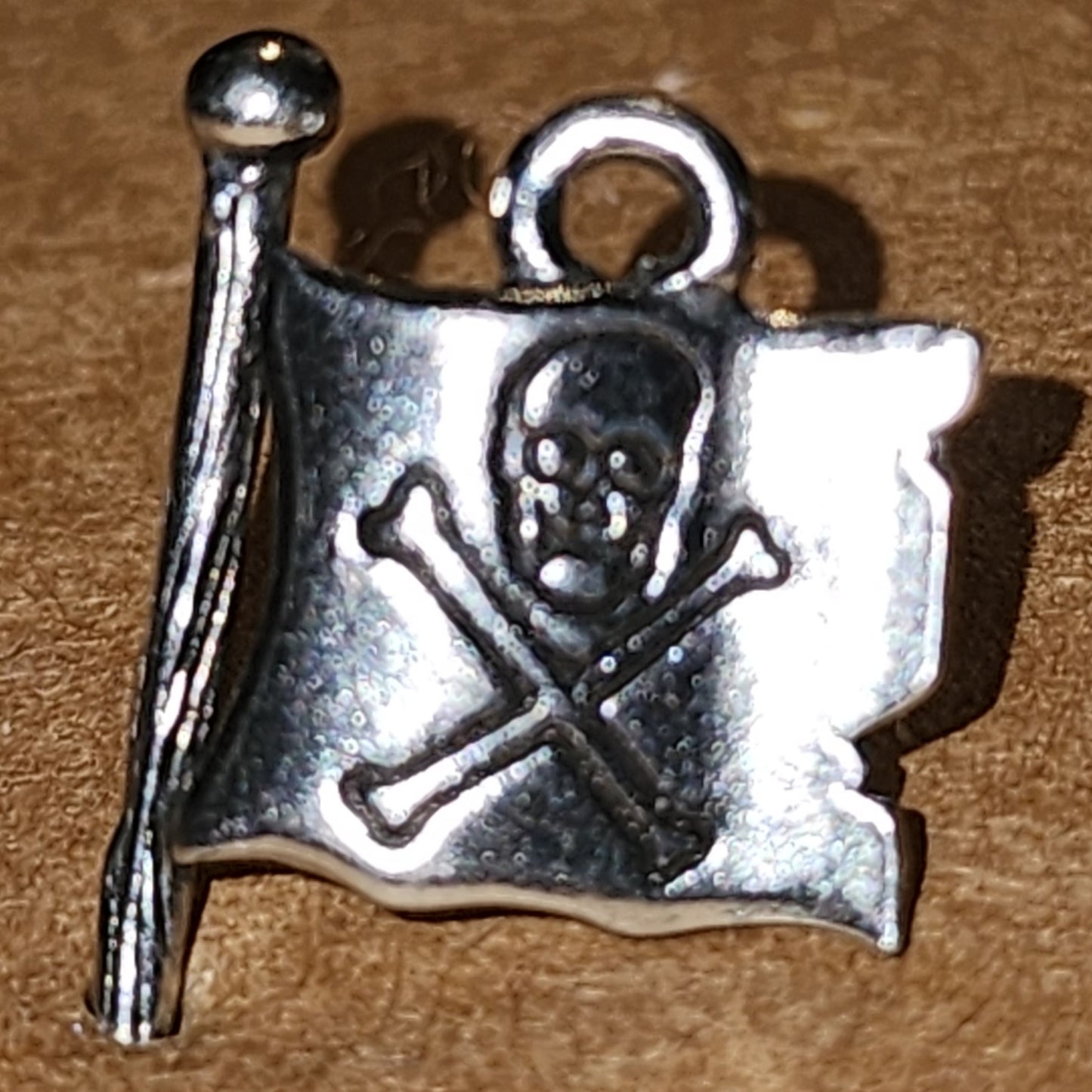 Metal pirate flag charm