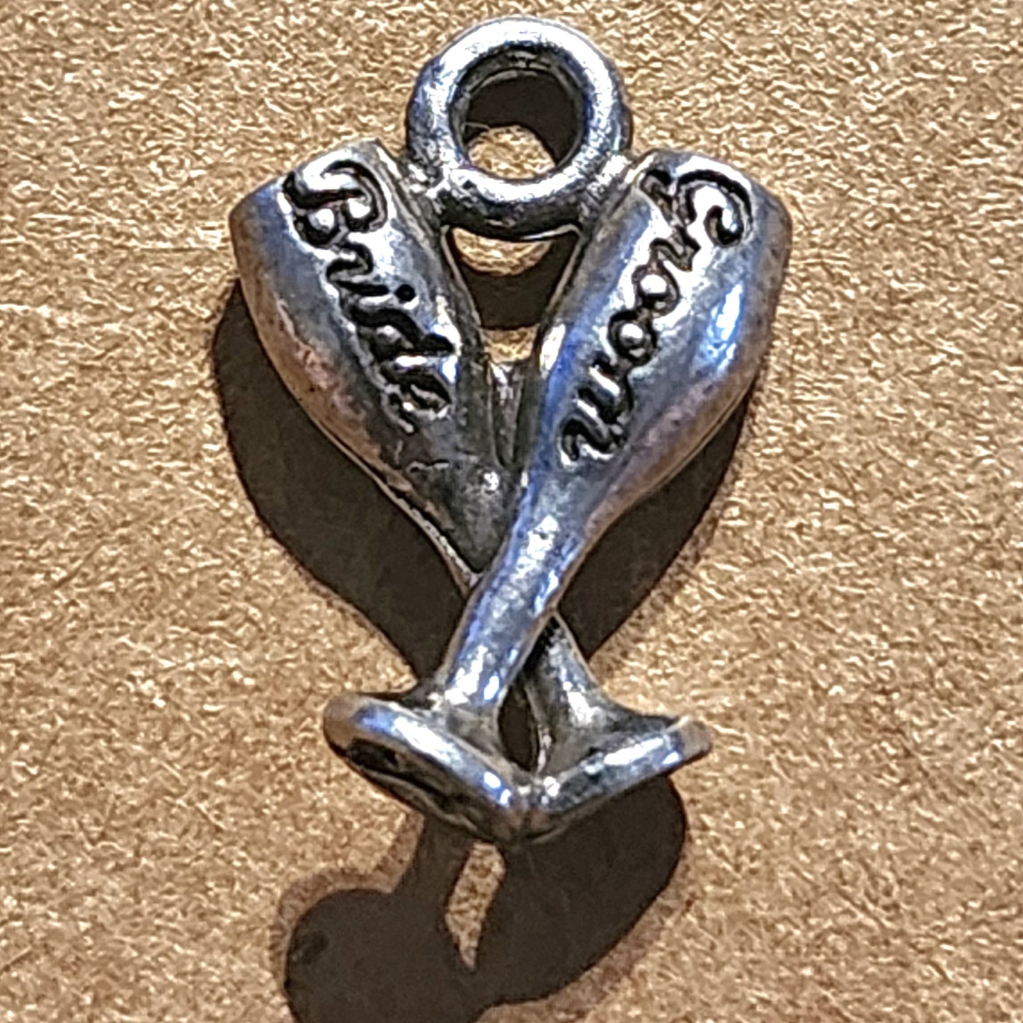 Metal Bride and Groom Cups Charm