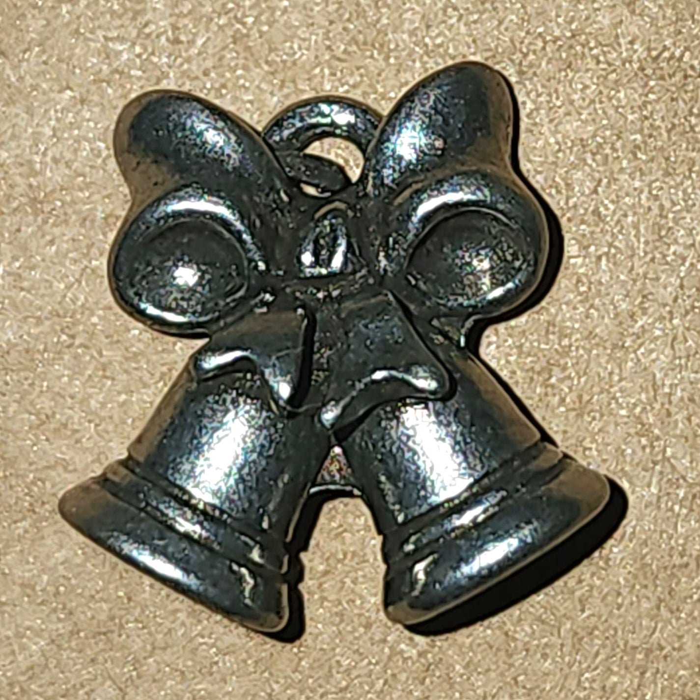 Metal wedding bells charm