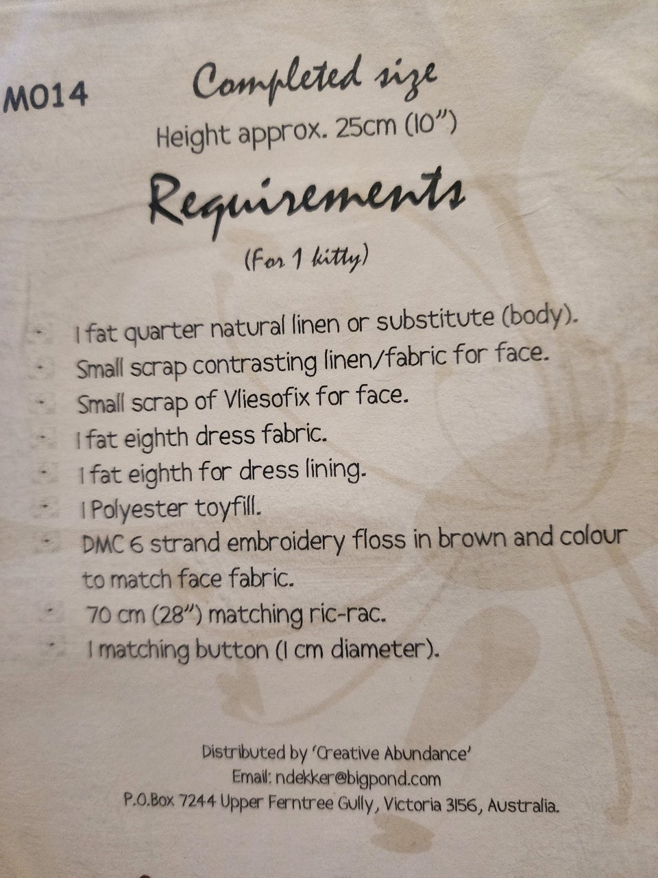 Little Kitty by Melly & Me (MO14)