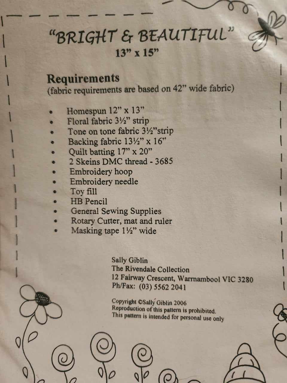 Bright & Beautiful embroidered cushion by The Rivendale Collection (Sally Giblin)