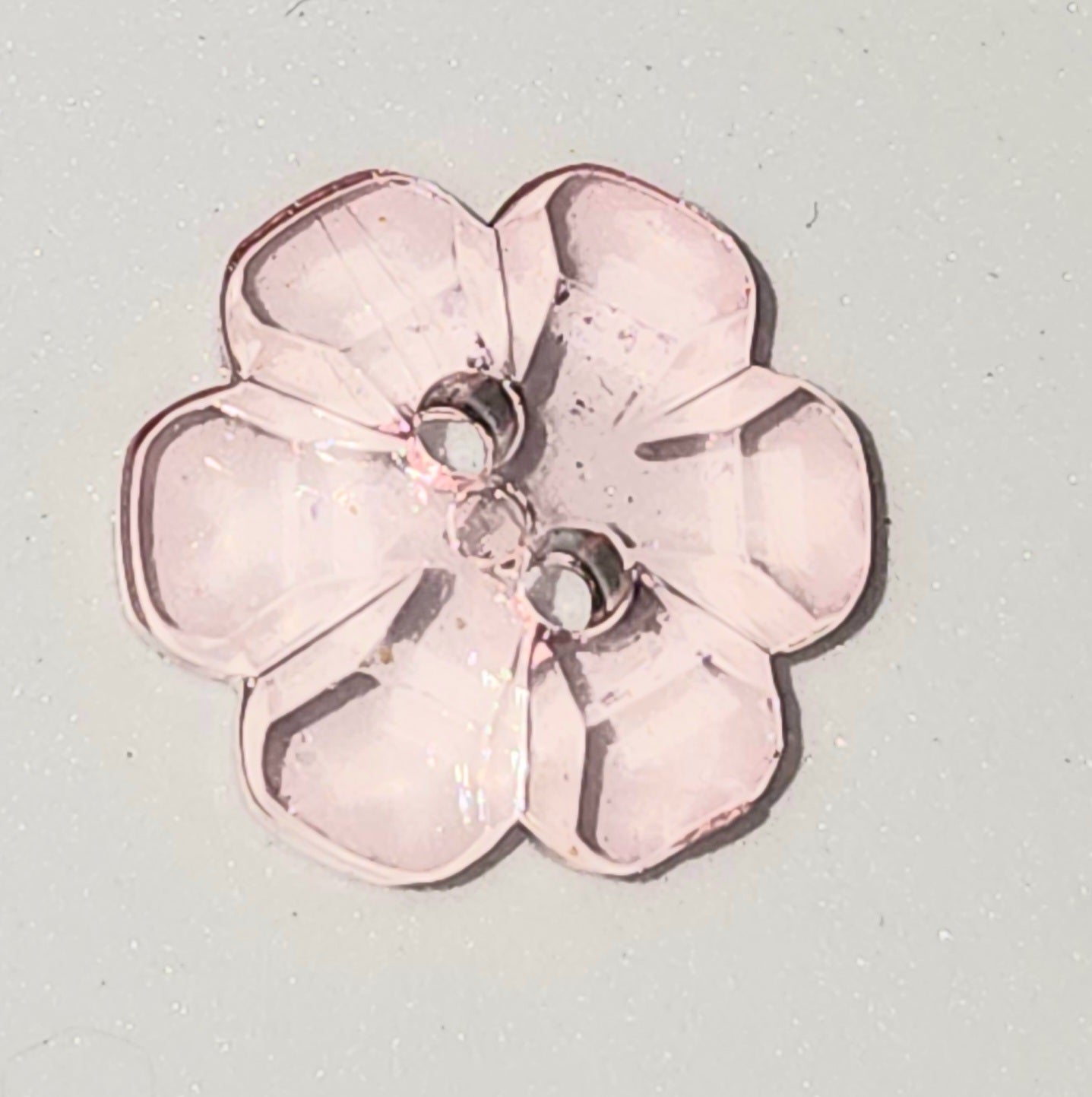 Clear Flower Button light pink 1.5cm