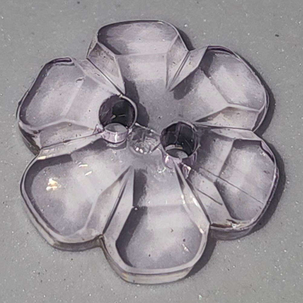 Clear Flower Button light mauve 1.5cm
