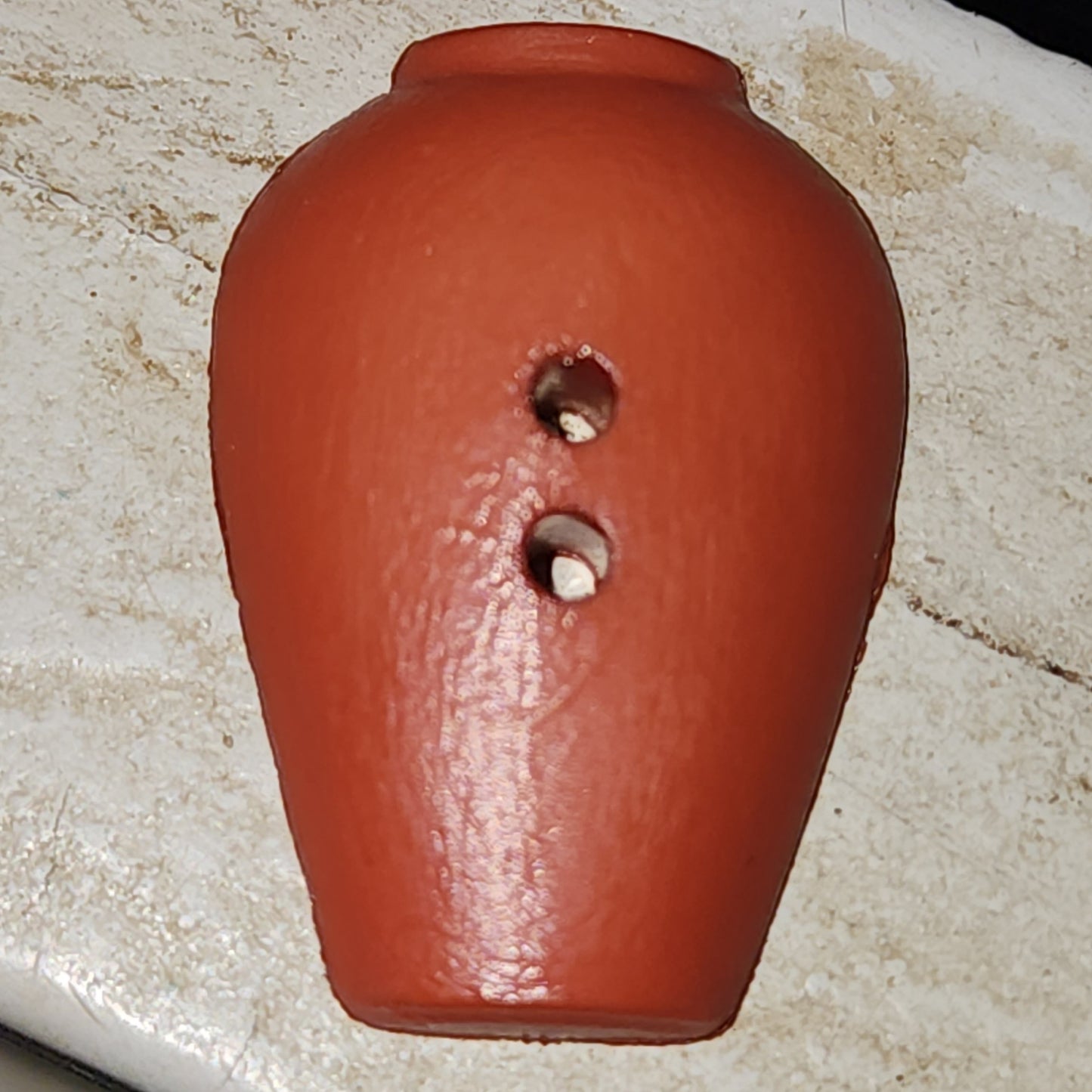 Resin vase button terracotta 26mm high