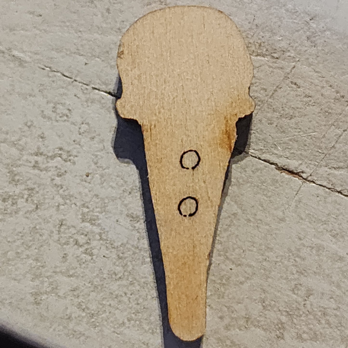 Wooden ice cream button 25mm high