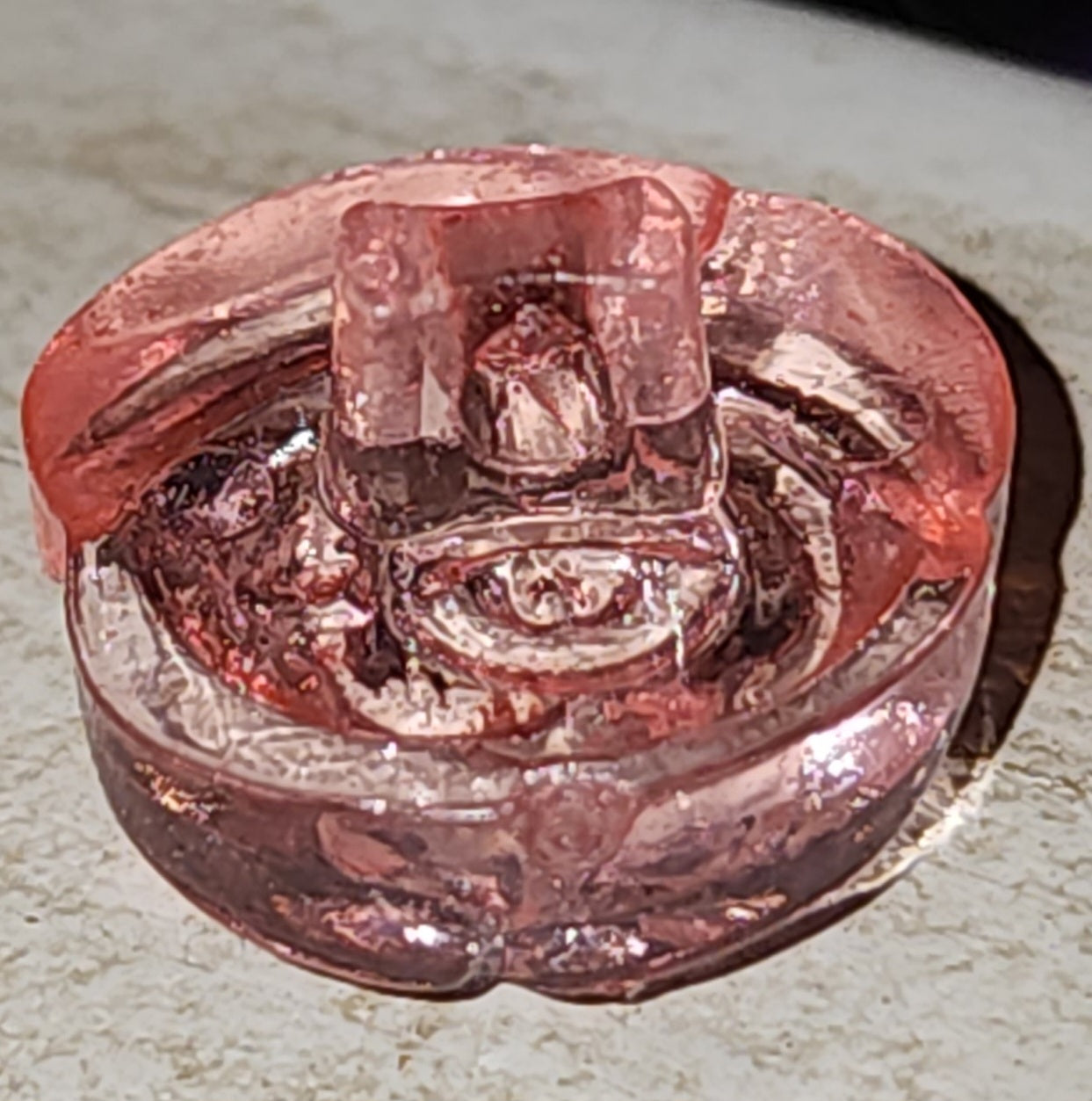 Clear baby pink rose 15mm