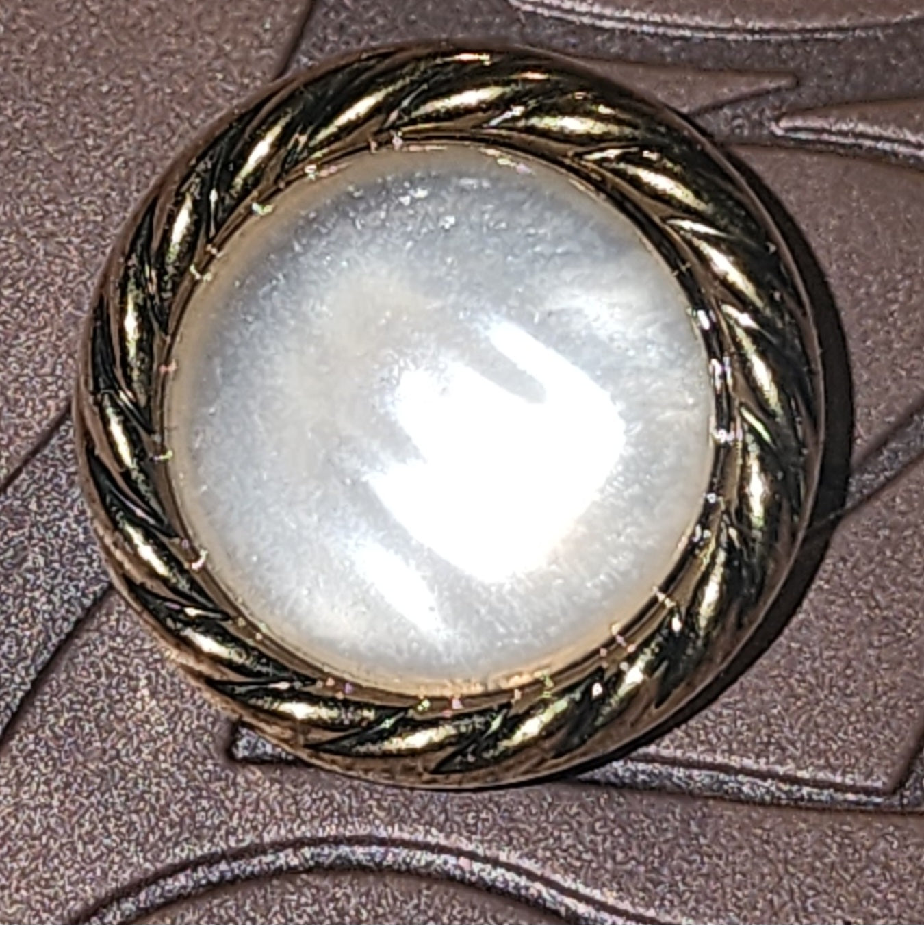 Round framed Mother of pearl button (shank back) 20mm