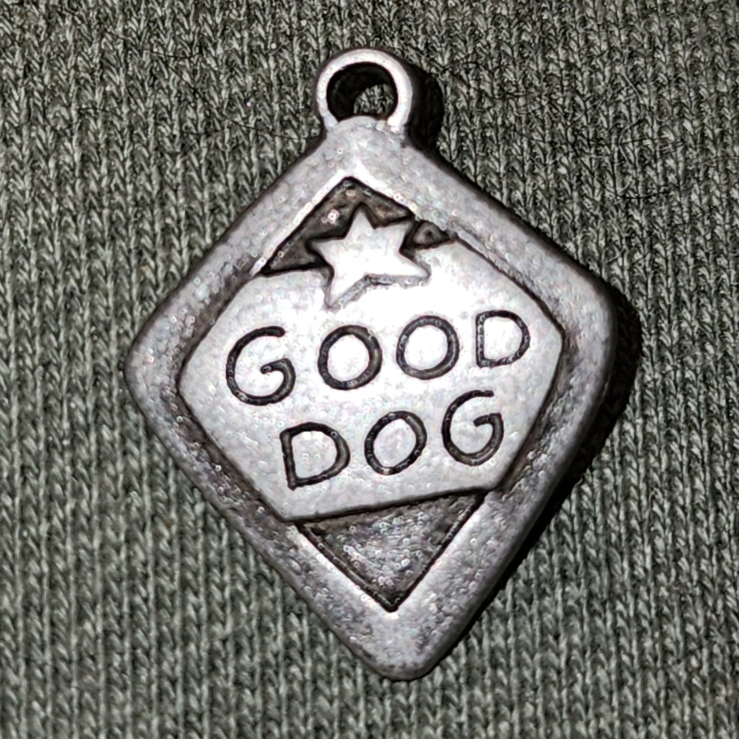 Metal Good Dog charm 23mm high