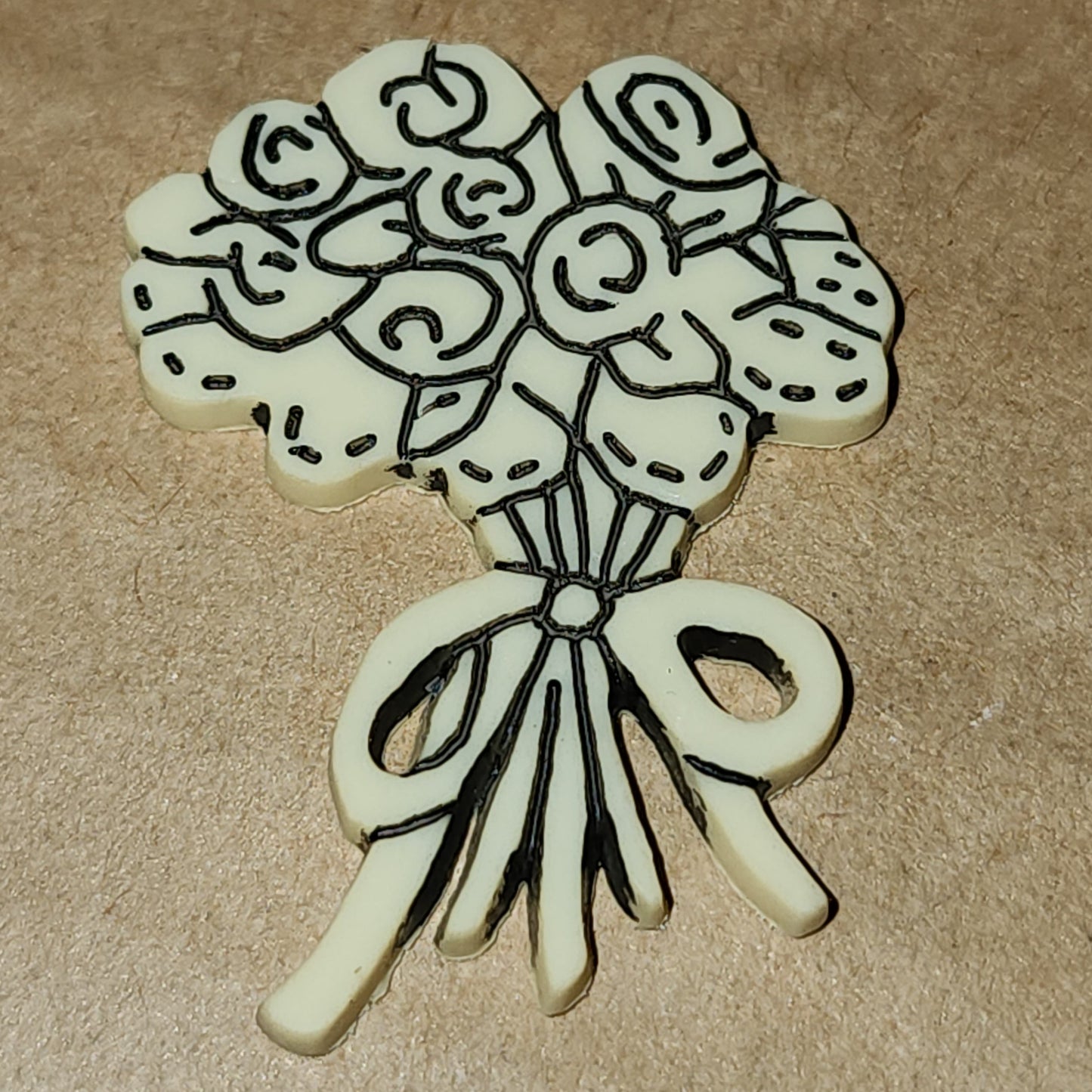 Flower bouquet button 30mm high