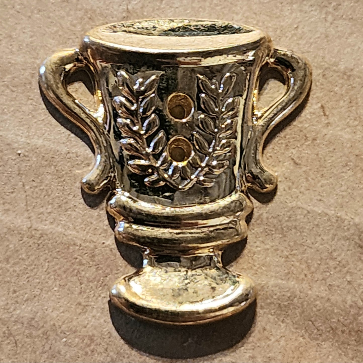 Gold metal Trophy button 25mm high