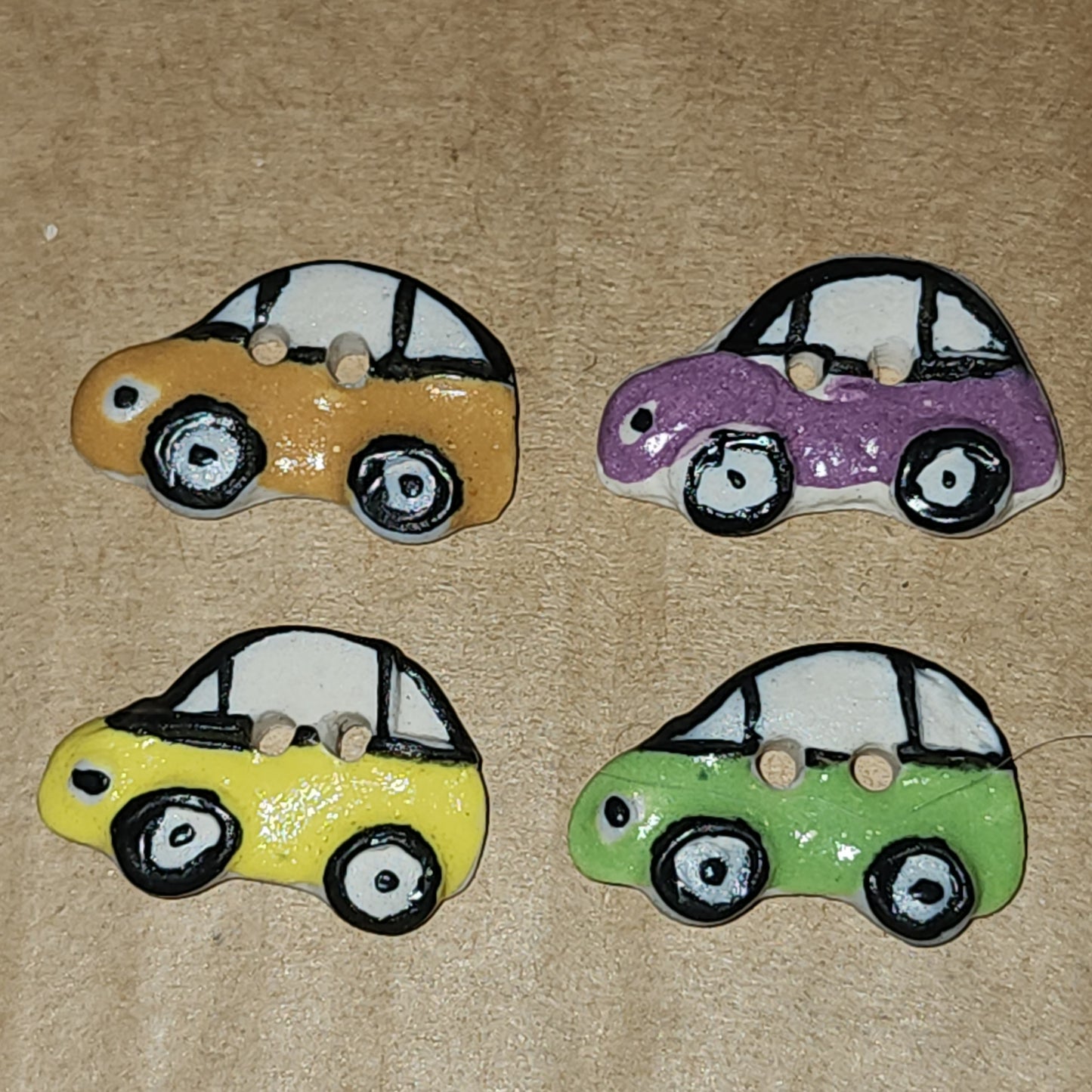 Ceramic car button - 4colours 23mm long