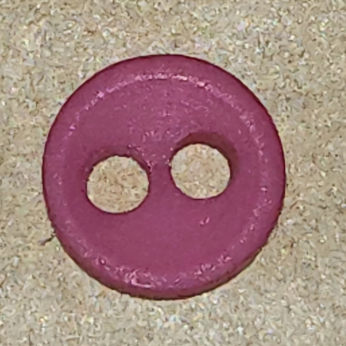 Tiny round hot pink matte button 4-5mm (sew-thru)