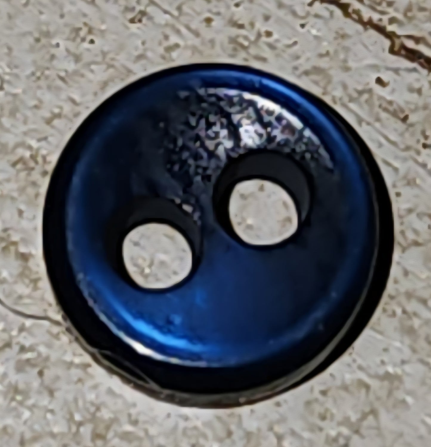 Tiny round clear navy button 4-5mm