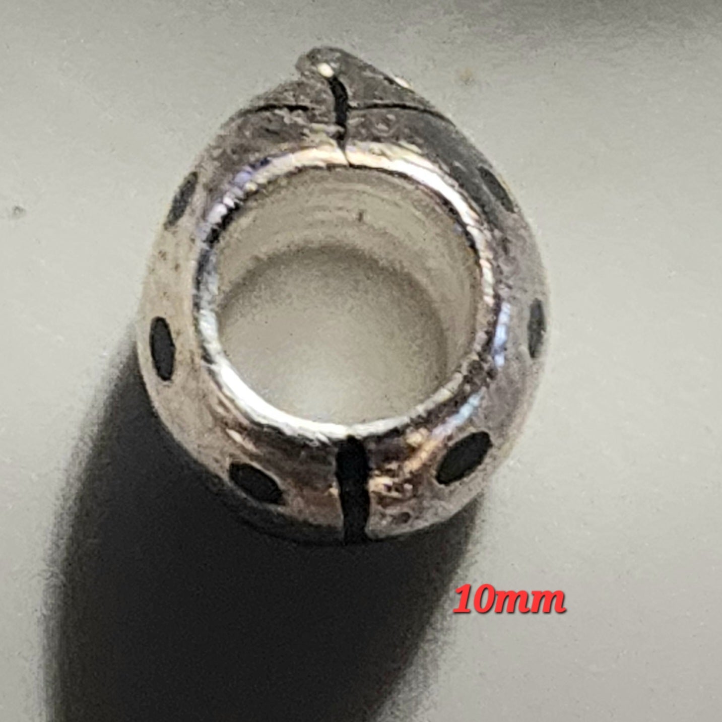 Sterling silver ladybug bead 10mm