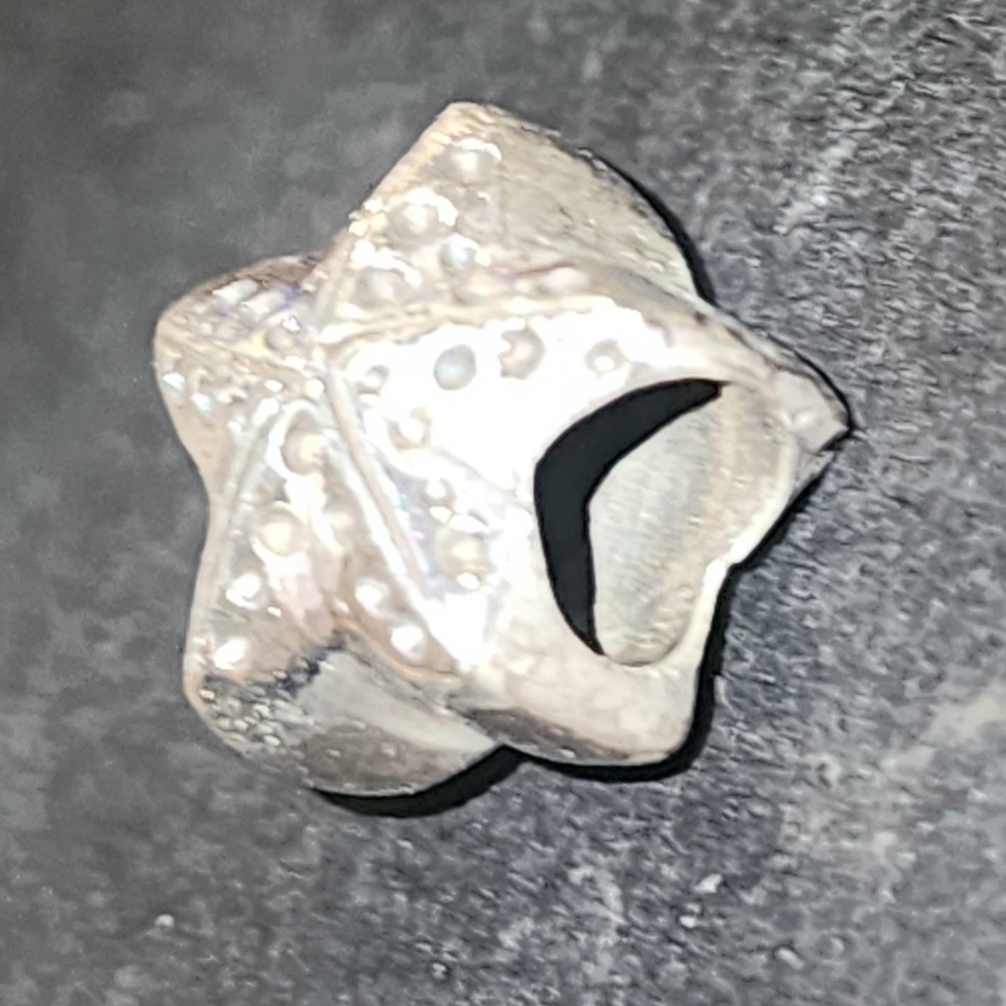 Sterling silver starfish bead