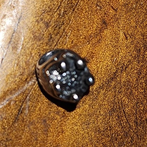 Sterling silver DIVA crown bead 10mm high