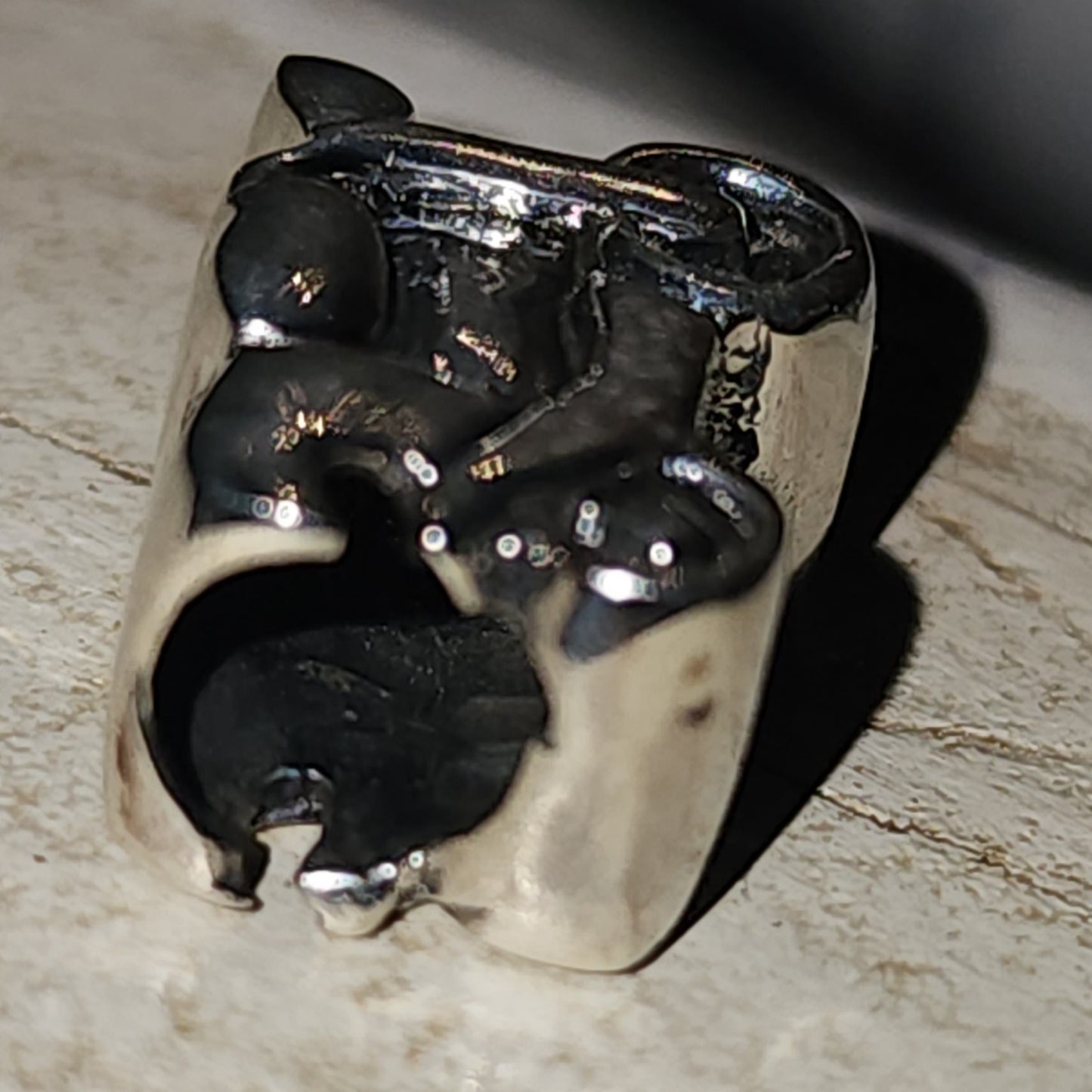 Sterling silver motorcycle bead 12mm