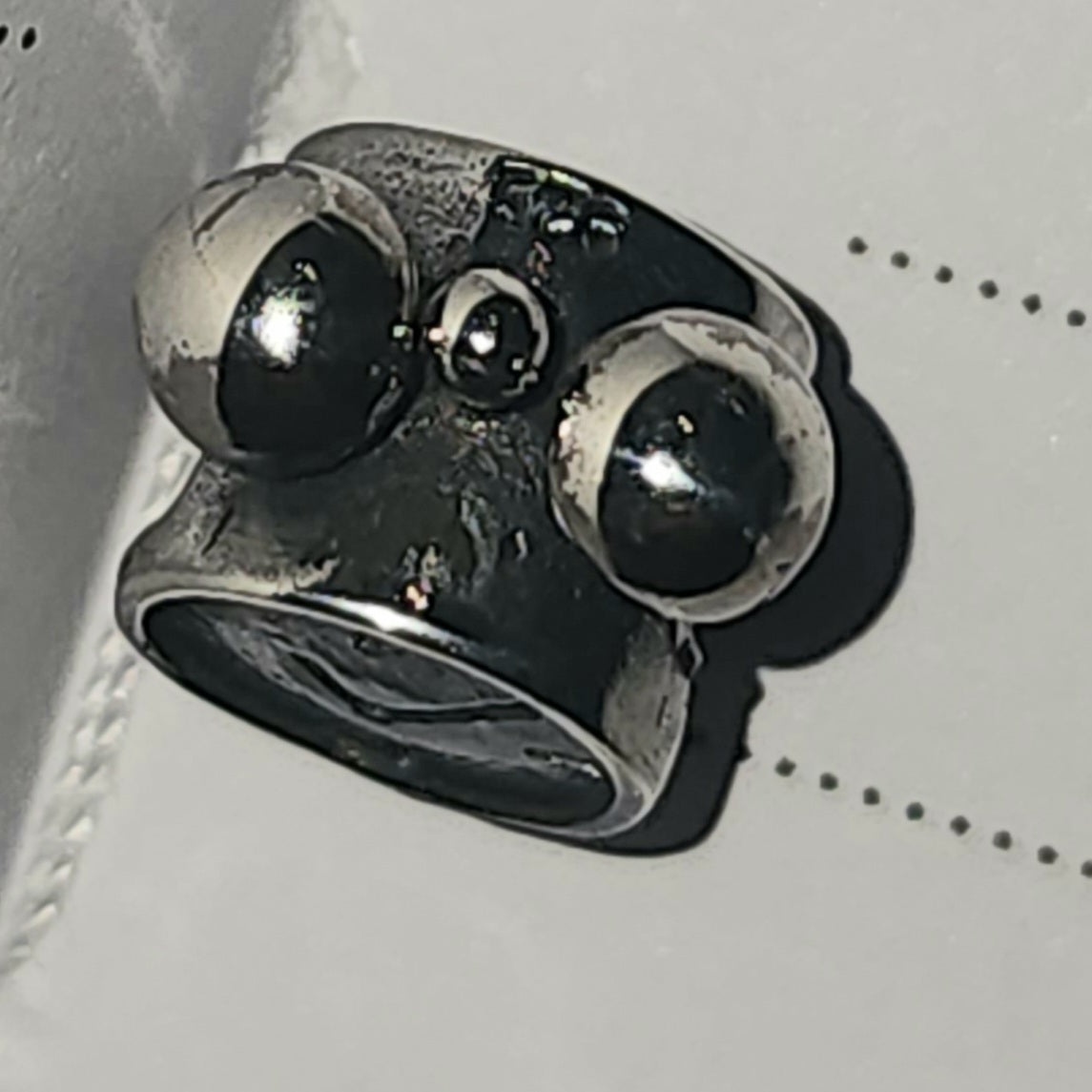 Sterling silver alarm clock bead 12mm