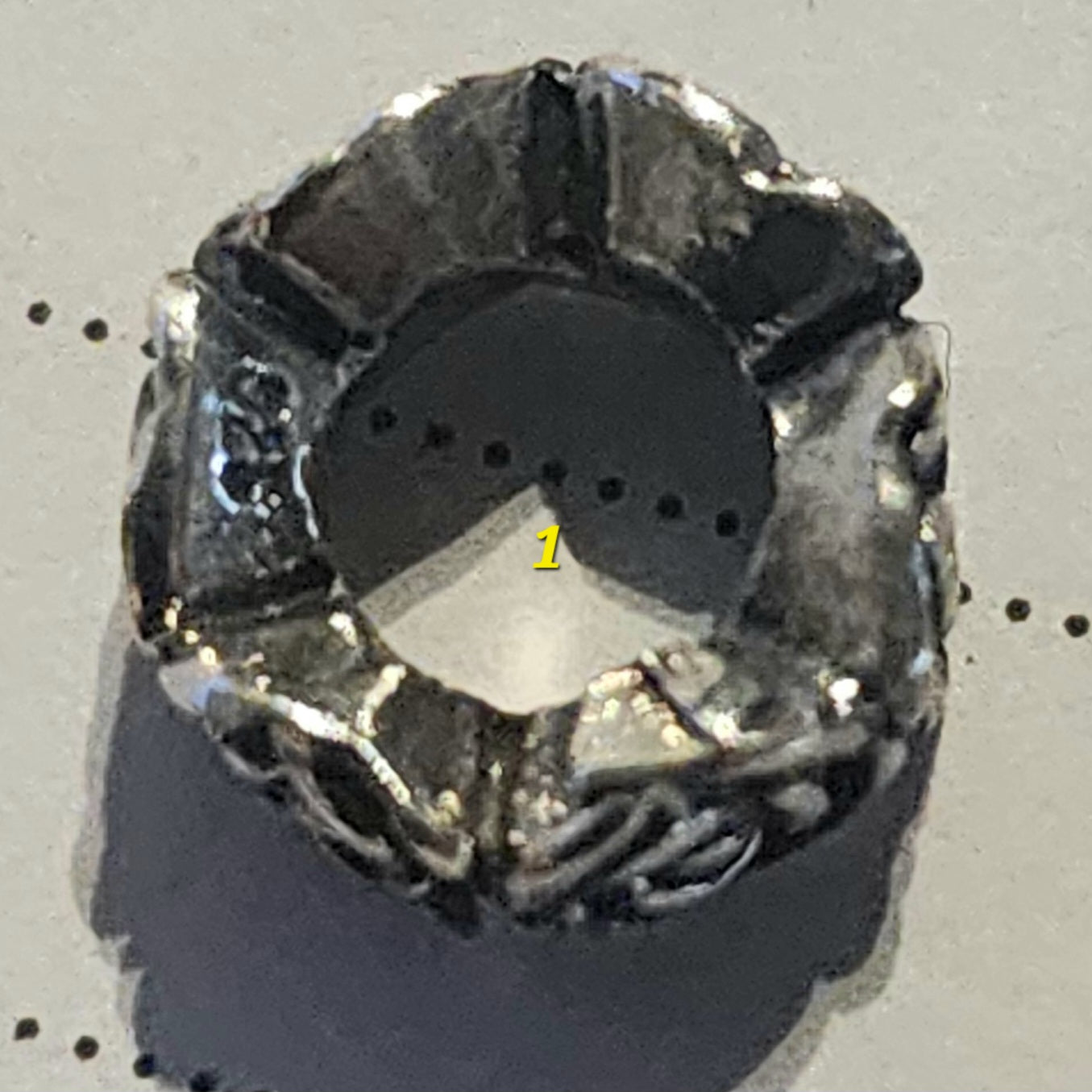 Sterling silver floral ring bead