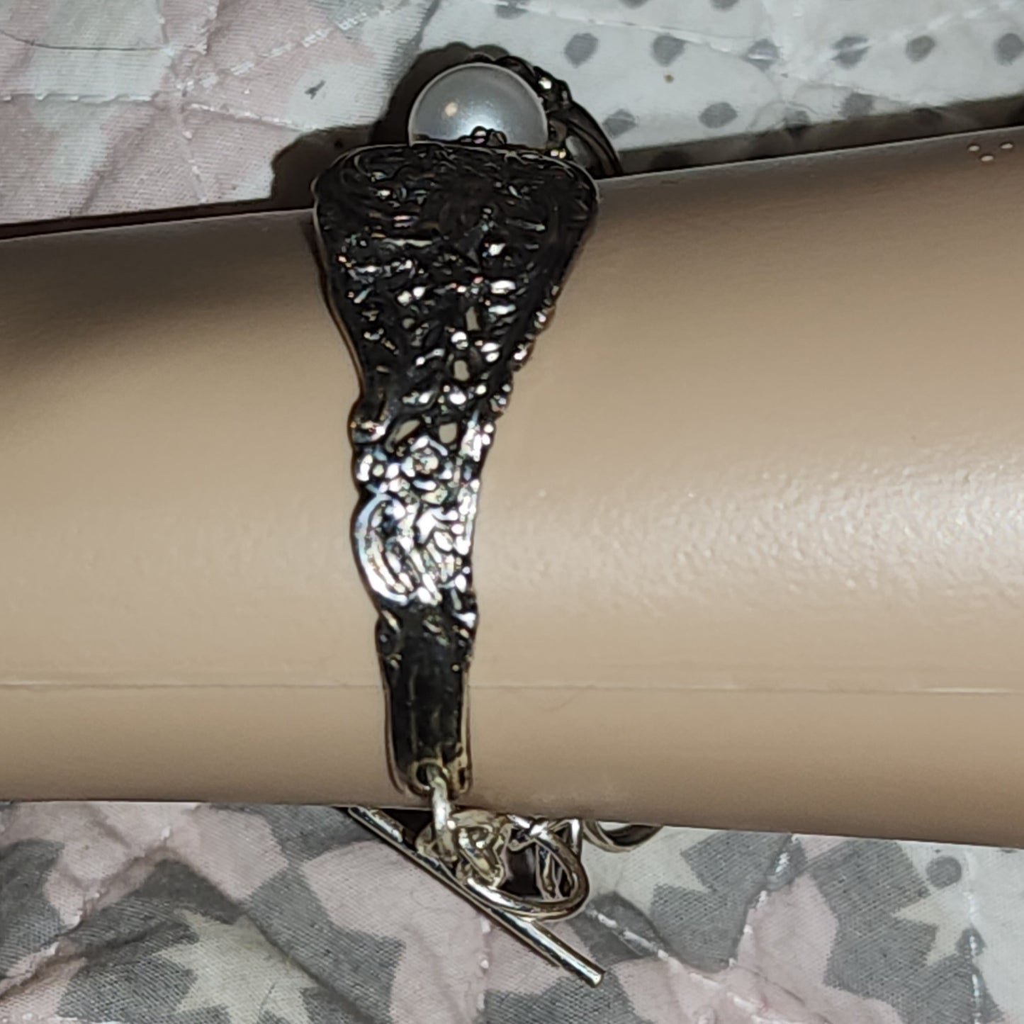 Silver spoon company pearl bracelets (white or black pearl)
