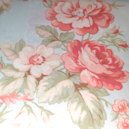 Robyn Pandolph Somerset Cottage Rose Bouquet stripe in blue