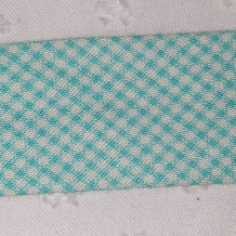 Polycotton Bias Binding 25mm aqua gingham
