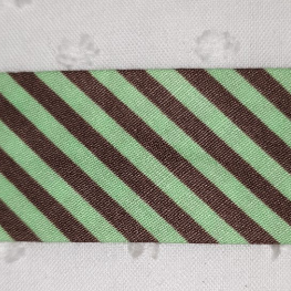 Polycotton Bias Binding 25mm Mint chocolate diagonal stripe