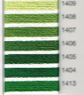 MADEIRA EMBROIDERY FLOSS 10M (COLORS 1409 - 1413)