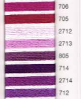 MADEIRA EMBROIDERY FLOSS 10M (706 - 712)