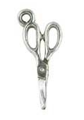 Metal scissor charm