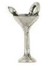 Metal Martini glass charm