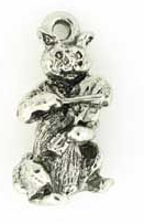 Cat with Fiddle charm