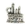 Metal Birthday Cake Charm