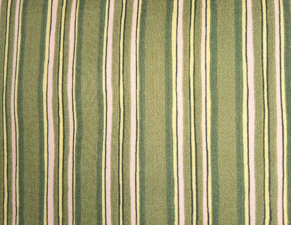 Classic Cottons Pink and light brown stripe