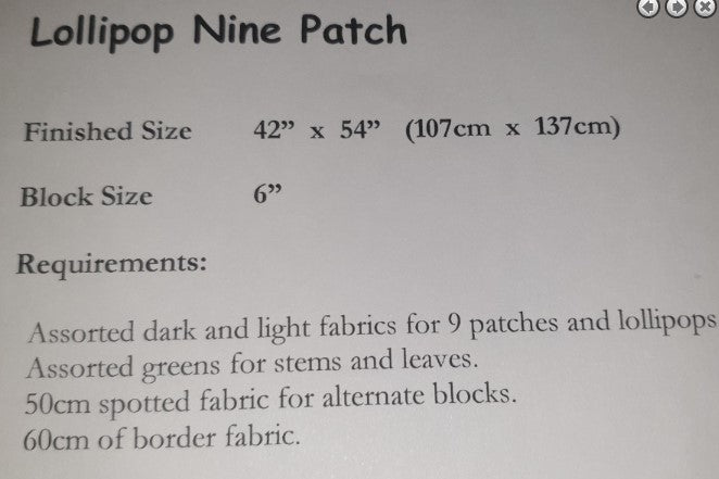 Lollipop Nine Patch quilt pattern by Spotted Dog Patterns