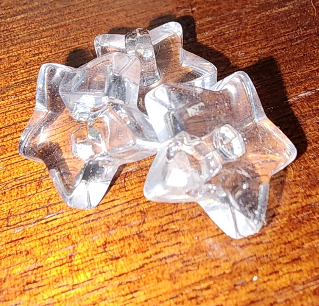 Star button crystal clear 1.7cm (shank back)