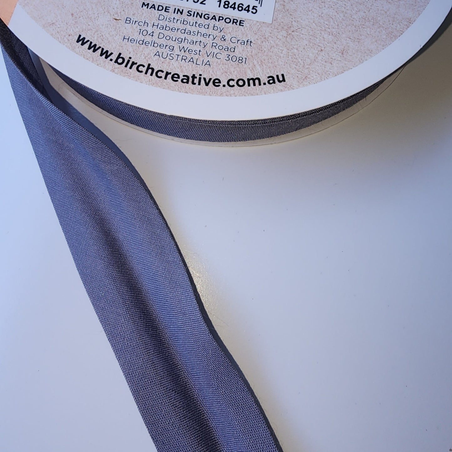 Polycotton Bias Binding 25mm Dark Grey 8047-29