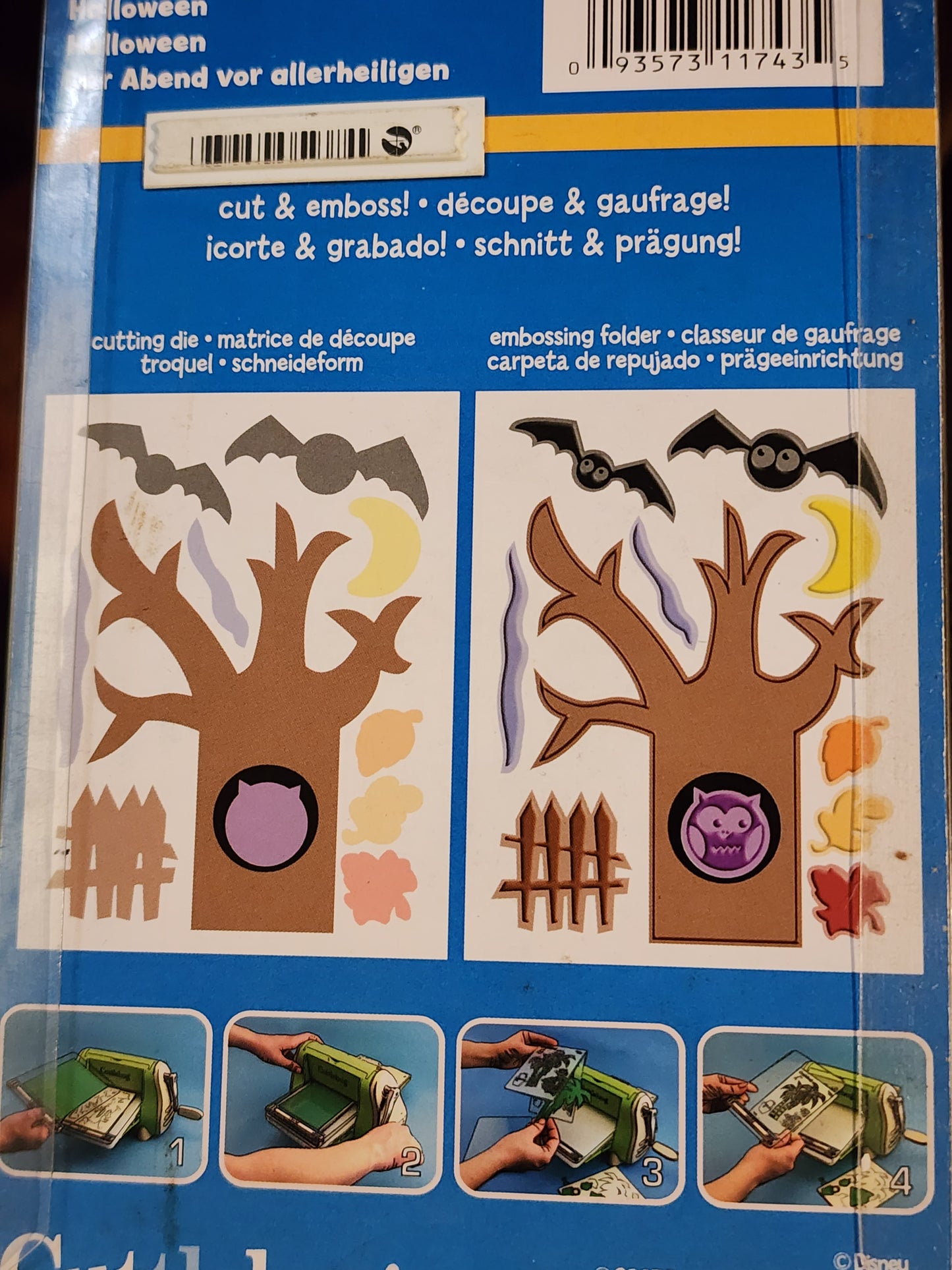 Cuttlebug Cut & Emboss Die and Embossing folder Disney Halloween 37-1743