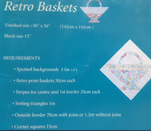 Retro Baskets Quilt Pattern by Patchways